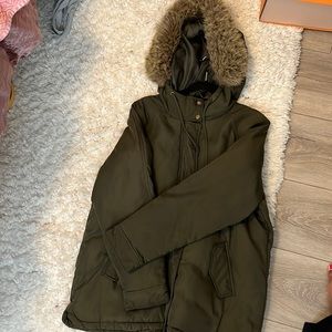 Old Navy fur rimmed parka coat